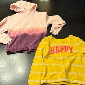 GAP Pink and Yellow Kids Sweatshirt Set